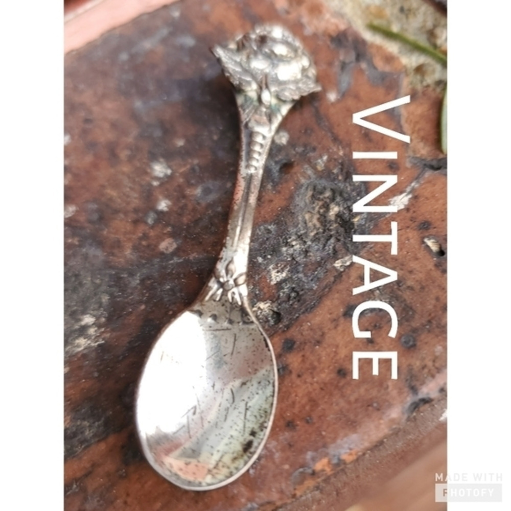 Vintage sterling spoon brooch